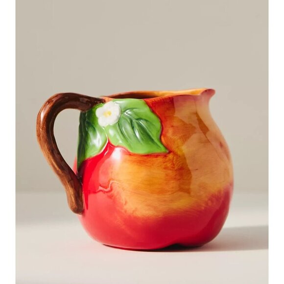 Anthropologie Foster Peach Stoneware Jug - Picture 2 of 6